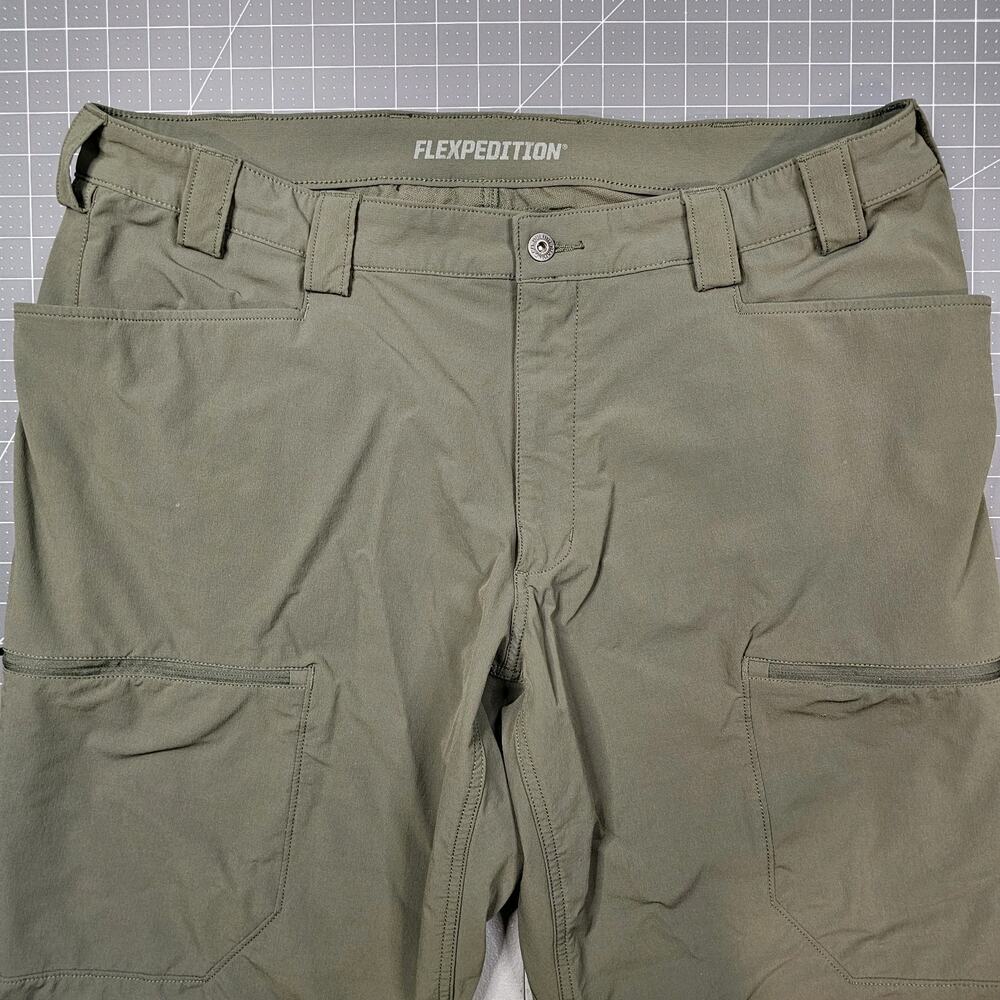 Duluth Trading Pants 42x30 Green Stretch Nylon Flexpedition Cargo Brown Workwear - Picture 5 of 16